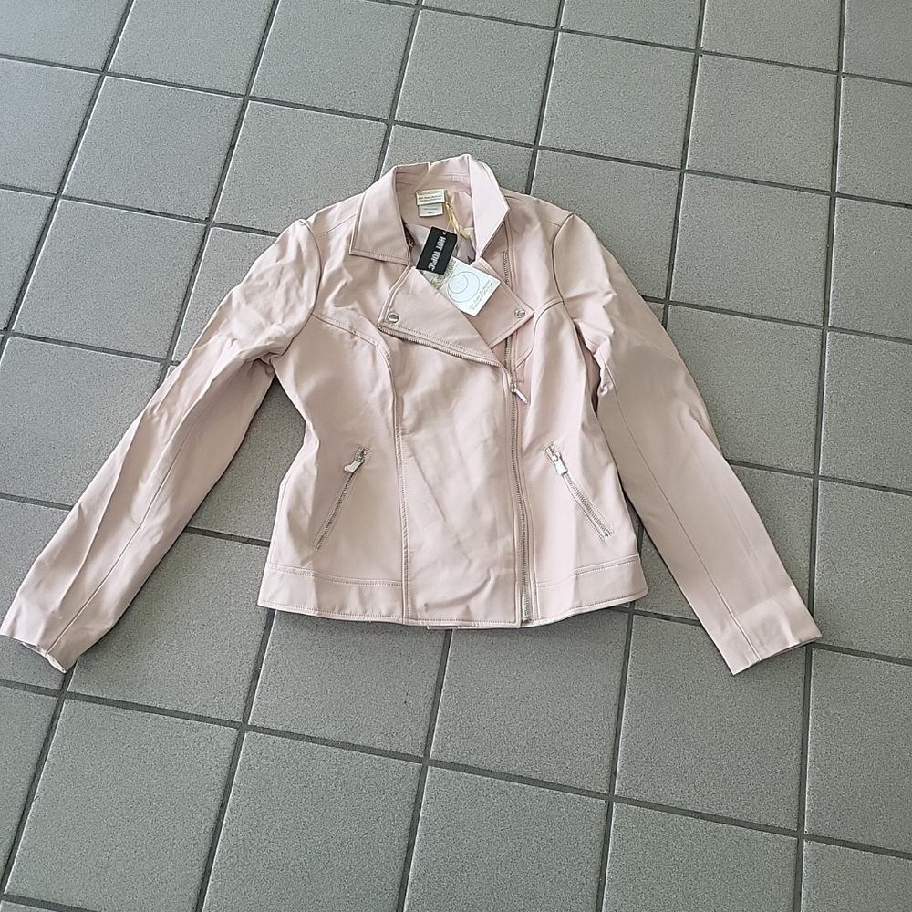 NWT Juniors Medium Hot Topic Sailor Moon Pink Faux Leather Moto Jacket Anime